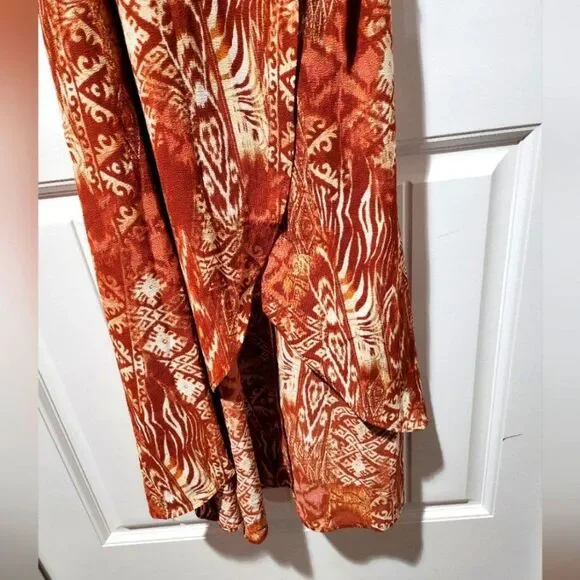 Versona Animal Aztec Faux Wrap Maxi Dress | Size Small - Picture 3 of 9